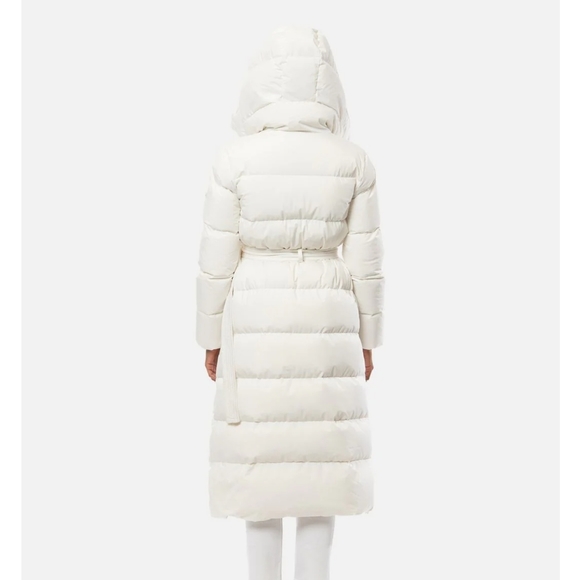 NWT Quilted DOWN PUFFER Long Puffer Winter Coat L White  Ski Snow Puffer - Picture 4 of 14